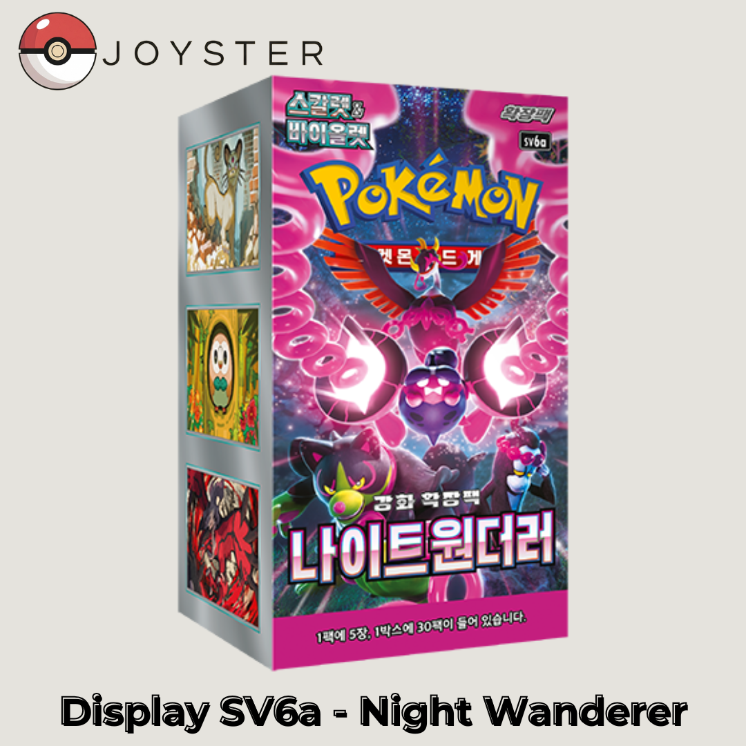 Display Pokémon Night Wanderer Version Coréenne (sv6a) – 30 Boosters Scellés – 150 Cartes TCG Officielles – Qualité Supérieure