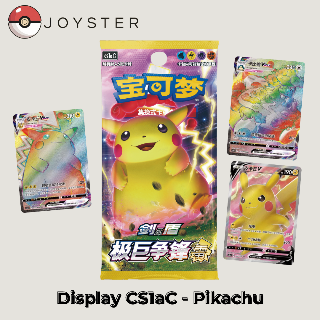Display Pokémon Dynamax Clash Thunder Chinois Slim Pikachu | Coffret Scellé